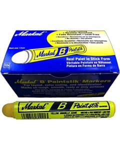 MKL080221 image(1) - Markal / Laco Paintstik B, Yellow Solid Paint Marker (12/box, 144/cs)