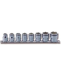 KKNRS3450M-8 image(0) - Ko-ken USA 3/8 Sq. Dr. Socket set 8mm-19mm Nut Grip 200mm 8 pieces