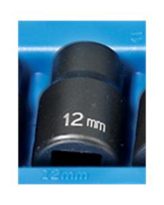 GRE2112M image(0) - Grey Pneumatic 1/2" Drive x 12mm Standard - 12 Point Socket