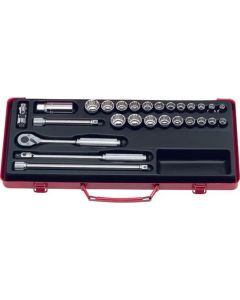 KKN3206A image(0) - Ko-ken USA 3206A 3/8 Sq. Dr. Socket set   6, 12 point   17 pieces