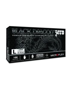 MFXBD1003NPF-L image(0) - Microflex BLACK DRAGON ZERO PF NITRILE EXAM GLOVES LARGE