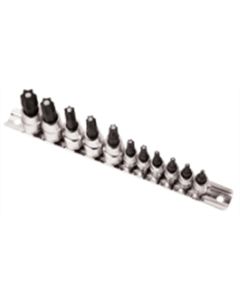 WLMW38801 image(0) - Wilmar Corp. / Performance Tool 11 Piece Magnetic Star Bit Socket Set