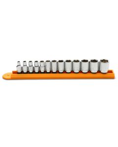 KDT80302D image(0) - GEARWRENCH 13 Piece 1/4 Inch Drive 6 Point Standard Metric Socket Set