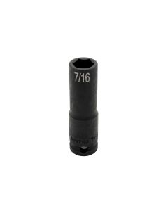 VIMIMP6716D image(0) - VIM TOOLS 7/16 Inch X 3/8 Inch Drive SAE Cr-Mo Impact Socket - Deep