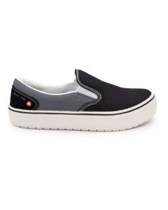 FSIAW7003-13D image(0) - AIRWALK VENICE - Men's Canvas Slip On - CT|EH|SF|SR - Black / Castle Rock - Size: 13 - D - (Regular)