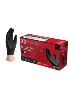 AMXBX346100 image(0) - Xtreme L X3 Powder Free, Textured, Black Nitrile
