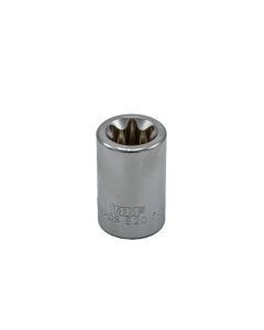 VIMVS820S image(0) - VIM Tools E20 TORX Socket, 1/2 Inch Square Drive, Satin Chrome
