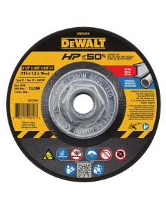 DWTDW8424H image(0) - DEWALT 4-1/2-Inch By 0.045-Inch By 5/8-Inch To 11-Inch Metal Cutting Wheel, Pack Of 1