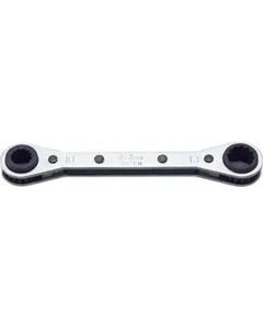 KKN102KM-BH-10-12X13-14 image(0) - Ko-ken USA 102KM.BH-10.12X13.14 Ratcheting Ring Wrench 10-12x13-14 mm 12 Point Length 146 mm Reversible 4 sizes