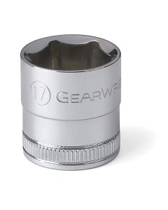 KDT80385 image(0) - GEARWRENCH 3/8 Inch Drive 6 Point Standard Metric Socket 17mm