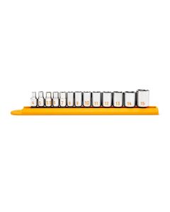 KDT80302H image(0) - GEARWRENCH 13 Piece 1/4" Drive 6 Point Metric Hi-Viz Socket Set