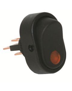 The Best Connection 16 Amp 12V Amber Oval Rocker