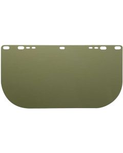 SRW29097 image(0) - Jackson Safety Replacement Windows for F20 Polycarbonate Face Shields - Medium Green - 8" x 15.5" x.040" - E Shaped - Unbound