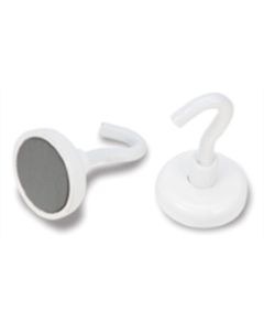 WLMW12511 image(0) - Wilmar Corp. / Performance Tool 2 Piece White Enamel Magnetic Hook