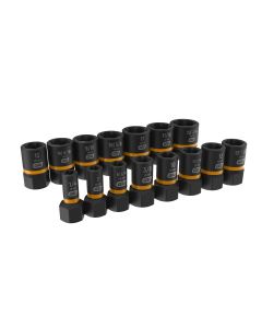 KDT84783 image(0) - GEARWRENCH 15 Piece 1/4 Inch & 3/8 Inch Drive Bolt Biter Impact Extraction Socket Set