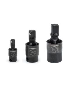 KDT84960 image(1) - GearWrench 3 Piece 1/4 Inch, 3/8 Inch & 1/2 Inch Drive X-Core Pinless Impact Universal Joint Set