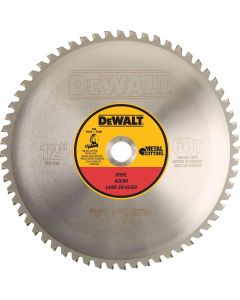 DWTDWA7737 image(0) - DEWALT 60 Teeth Heavy Gauge Ferrous Metal Cutting 1-Inch Arbor, 12-Inch