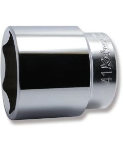 KKN4400M-41 image(0) - Ko-ken USA 4400M-41 1/2 Square Drive Socket 41 mm 6 Point Length 57 mm