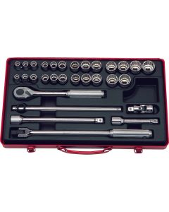 KKN4273AM image(0) - Ko-ken USA 4273AM 1/2 Sq. Dr. Socket set   12 point   30 pieces