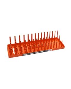 HNE38063 image(0) - Hansen Global 3/8" Metric 3-Row Socket Tray - Orange