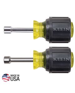 KLE610M image(0) - Klein Tools Nut Driver Set, Magnetic Stubby Nut Drivers, 1-1/2-Inch Shaft, 2-Piece