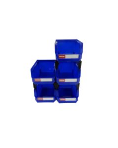 LDS1010000 image(1) - ShopSol SHUTTER Ultra Stacking-Nesting-Hanging Part Storage Bin 4 X 5.3 X 3 Inch (HB-210) 5 Count