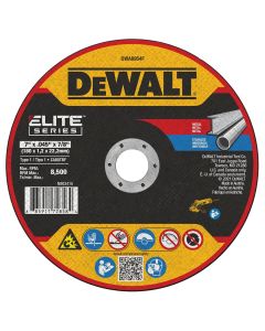 DWTDWA8954F image(0) - DEWALT ELITE SERIES 7 In x .045 in Ceramic Abrasive Chop / Cut-Off Blade with 7/8 in Arbor For Stainless & Mild Steel Cutting (1 Pack)