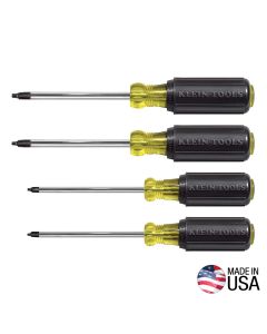 KLE85664 image(0) - Klein Tools Screwdriver Set, Square Recess, 4-Piece