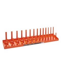 HNE1205 image(0) - Hansen Global 1/2 Inch Standard 2 Row Regular/Deep Socket Holder Tray - Color Orange