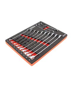 SUN9911M image(1) - SUNEX 13 Pc. V-Groove Metric Wrench Set in EVA Foam 7mm-19mm