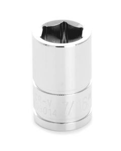 WLMW38014 image(0) - Wilmar Corp. / Performance Tool 3/8" Drive 7/16" 6pt Socket