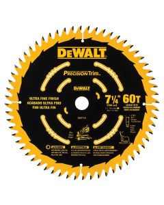 DWTDW7116PT image(0) - DEWALT Dw7116Pt 60T Precision Trim Miter Saw Blade, 7-1/4"
