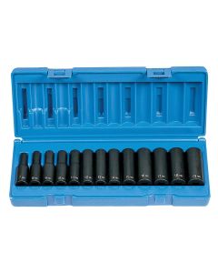 GRE1203MD image(1) - Grey Pneumatic 3/8" Drive 13 Piece Deep Metric Set - 12 Point