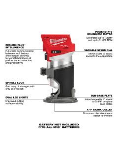 MLW2723-20 image(1) - Milwaukee Tool M18 FUEL Compact Router