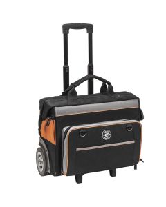 KLE55452RTB image(0) - Klein Tools Tool Bag, Tradesman Pro Rolling Tool Bag, 24 Pockets, 19-Inch