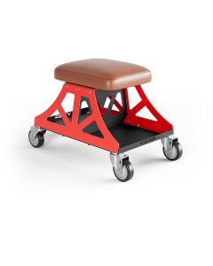Vyper Industrial 400 lb Capacity Low Pro Shop Chair - Brown/Red