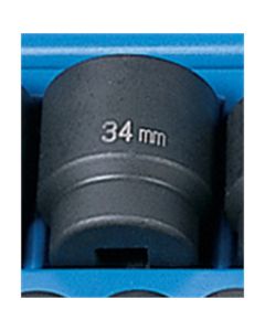 GRE2034M image(0) - Grey Pneumatic 1/2" Drive x 34mm Standard     Socket