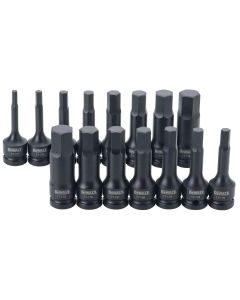 DWTDWMT19233 image(0) - DEWALT 15 Piece 1/2 in Drive Combination Impact Hex Bit Socket Set