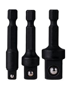 GRE1403HA image(0) - Grey Pneumatic 3 Piece 1/4" Hex to Square Socket Adapter Set