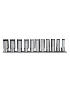 KKNRS3350M-11 image(0) - Ko-ken USA Special 3/8 Sq. Dr. Deep NUT GRIP Socket Set 8-19mm - 11 pieces