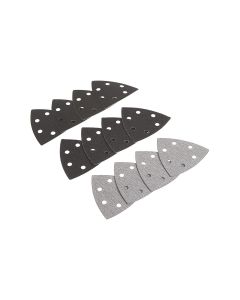 DWTDWASPTRI image(0) - DEWALT Sandpaper Assortment, Hook And Loop Triangle, 12-Pack