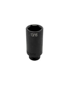VIMIMP61316D image(0) - VIM TOOLS 13/16 Inch X 3/8 Inch Drive SAE Cr-Mo Impact Socket - Deep
