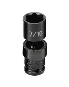 Grey Pneumatic 1/4" Surface Drive x 7/16" Standard Universal Socket