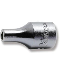 KKN2400M-3 image(0) - Ko-ken USA 2400M-3 1/4 Sq. Dr. Socket 3mm 6 point Length 22mm