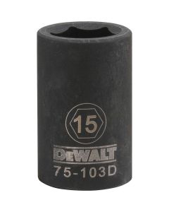 DWTDWMT75103OSP image(0) - DEWALT Dwmt 6Pt 1/2In Dr Im Skt 15 Mm