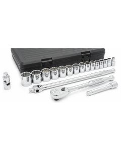 KDT80792 image(0) - GEARWRENCH 19 Piece 1/2 Inch Drive 12 Point Standard SAE Mechanics Tool Set