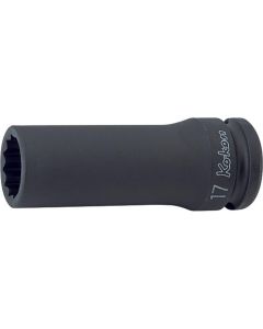 KKN14305M-19 image(0) - Ko-ken USA 14305M-19 1/2 Sq. Dr. Socket 19mm 12 point Length 80mm