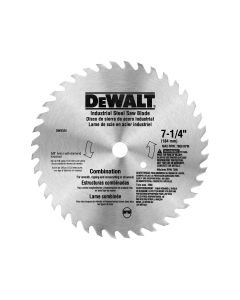 DEWALT 7-1/4-Inch 40 Tooth Atb Combination Saw Blade With 5/8-Inch And Diamond Knockout Arbor,Silver