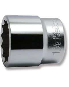 KKN4405A-1-1-8 image(0) - Ko-ken USA 4405A-1.1/8 1/2 Square Drive Socket 1.1/8 12 Point Length 43 mm