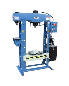 BLI1012401 image(0) - Baileigh HSP-30M - 220V 1 Phase 30 Ton Hydraulic H-Frame Press, 9.5" Stoke